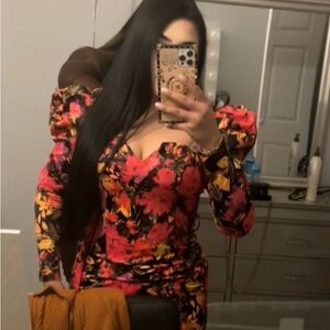 Floral Puff Sleeve Dress